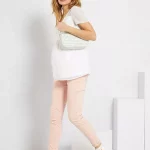 Pantalon skinny grossesse rose