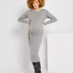 robe grossesse grise