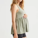 Débardeur grossesse vert-H&M