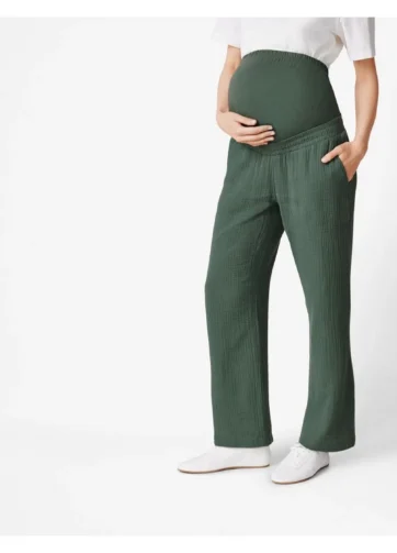 Pantalon de grossesse large en coton