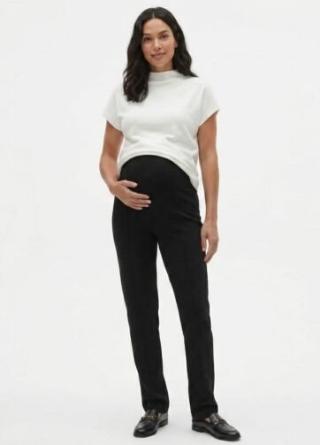 Pantalon de grossesse noir droit / MAMALICIOUS