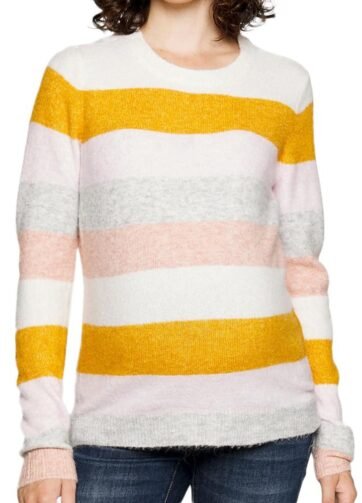 Pull Jaune/Blanc Femme Vero Moda Maternity Blouse