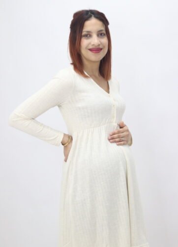 Robe Beige de grossesse