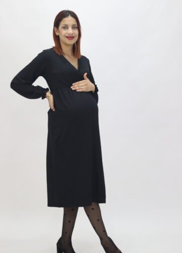 Robe Noire Femme Mamalicious Naomi