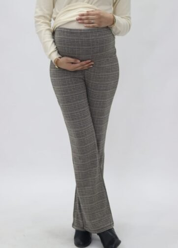 Pantalon de grossesse imprimé à carreaux / MAMALICIOUS