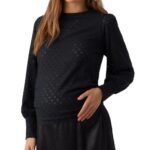 T-Shirt Manches Longues Noir Femme Mamalicious Joanna