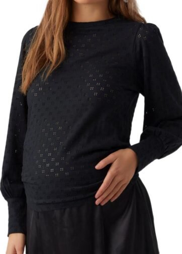 T-Shirt Manches Longues Noir Femme Mamalicious Joanna