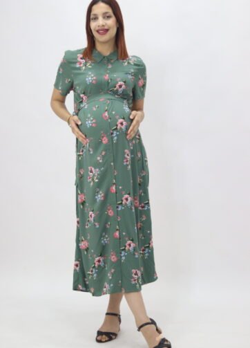 Robe de Grossesse Kaki