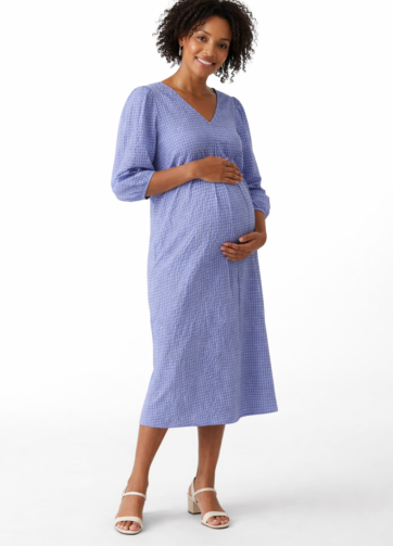 Robe Blanche/Bleu de grossesse