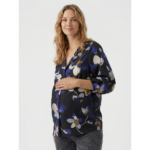 Chemise Noire à Motifs Grossesse