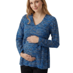 Blouse Bleu/Noir Grossesse