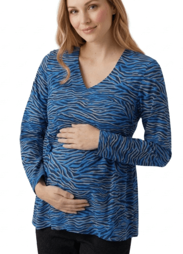 Blouse Bleu/Noir Grossesse