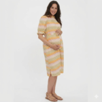 Robe de Grossesse Beige