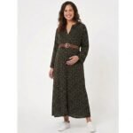 Robe à motif vert