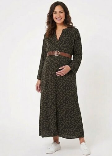Robe à motif vert