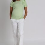Pantalon avant & après grossesse large blanc