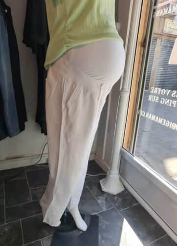 Pantalon de grossesse léger blanc