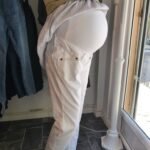 Jean blanc grossesse patte d'éléphant