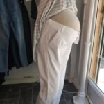 Pantalon avant & après grossesse large blanc