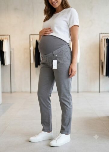Pantalon de grossesse classique gris