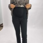 pantalon de grossesse classique noir à double bouton