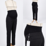 pantalon de grossesse classique noir sans bouton