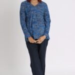 Pantalon de grossesse bleu en lin