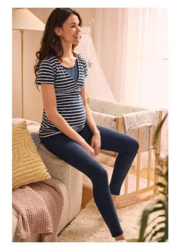 Legging de grossesse bleu