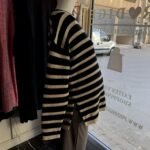 pull de grossesse rayé